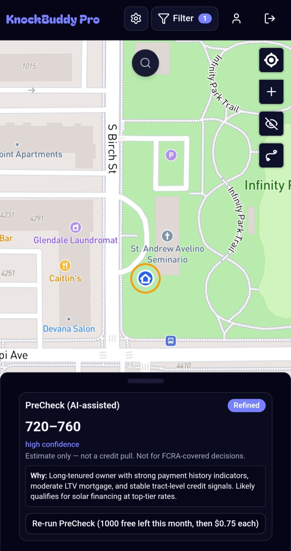 Precheck Credit Estimator